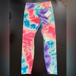 Nike One Womens multi-colored Mid Rise Training Leggings - NWT